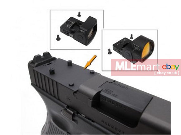 MLEmart.com - Wii Tech Glock 17Gen5 (T.Marui) CNC 6063 Aluminium RMR/SRO Mount
