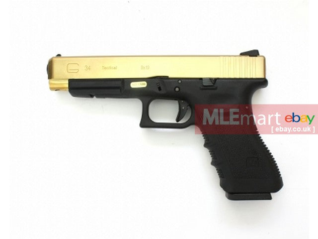 KSC Gシリーズ G34 ゴールドメタル WE Metal Slide G34 GBB Pistol Gen 4 Frame Version (Gold)– MLEmart.com