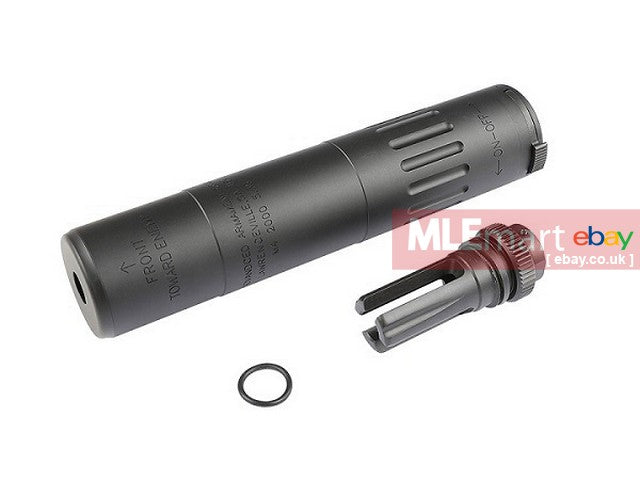 Airsoft Artisan M4 2000 Style Dummy Silencer with Flash Hider 14mm