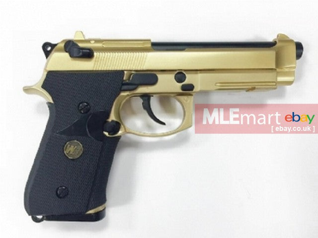 WE M9 Full Metal GBB Gold