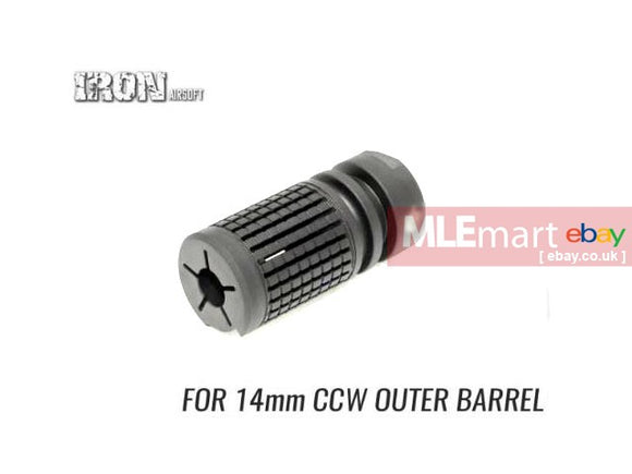 Iron Airsoft KAC PDW Steel Flash hider ( 14mm CCW ) - MLEmart.com