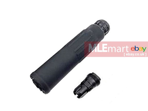 Airsoft Artisan CG SGI-6 Style Dummy Silencer with 3-prong Flash Hider ( Black )