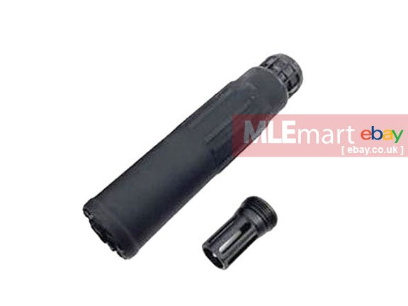 Airsoft Artisan CG SGI-6 Style Dummy Silencer with Birdcage Flash Hider ( Black )