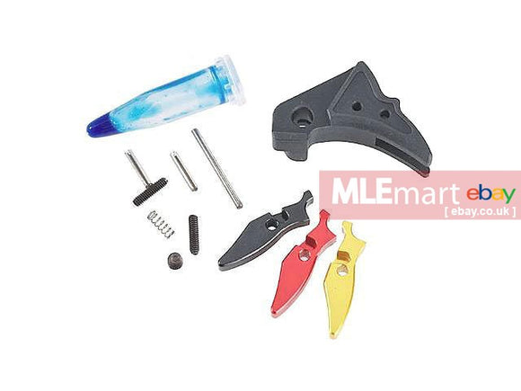 Guns Modify Aluminum Trigger for Tokyo Marui G17/18/26 GBB Airsoft (ver.3 / SA Style) - Black - MLEmart.com