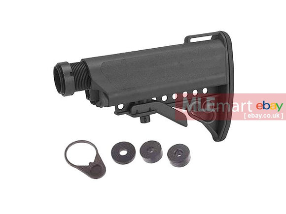 G&P GBB Crane Type Buttstock for Western Arms (WA) M4A1 Series - Black - MLEmart.com