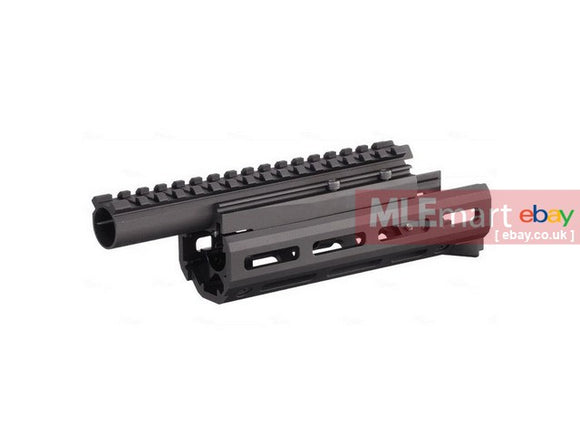 Hephaestus Tokyo Marui AK GBBR Handguard Set (6.5 inch M-Lok) w/Railed Gas Tube (Type III Hard-coat Anodized) (HE-TM-012) - MLEmart.com