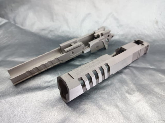 MCW Aluminum Slide and Mid-Frame Set for Tokyo Marui TM Hi-Capa 4.3 Series GBB ( MCW01 ) ( Custom Work Available ) - MLEmart.com