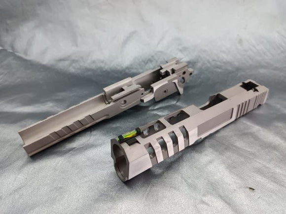 MCW Aluminum Slide and Mid-Frame Set for Tokyo Marui TM Hi-Capa 4.3 Series GBB ( MCW02 ) ( Custom Work Available ) - MLEmart.com