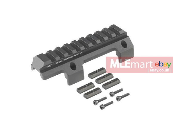 RGW MI Style MP5 20mm Rail Optic Mount for VFC (Umarex) MP5 GBB / Tokyo Marui MP5 NGRS  ( Black ) - MLEmart.com