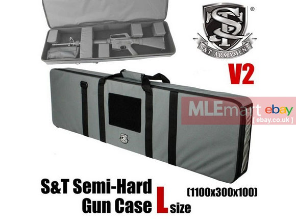 MLEmart.com - S&T Semi Hard Gun Case L Size V2 Grey (1100x300x100mm)