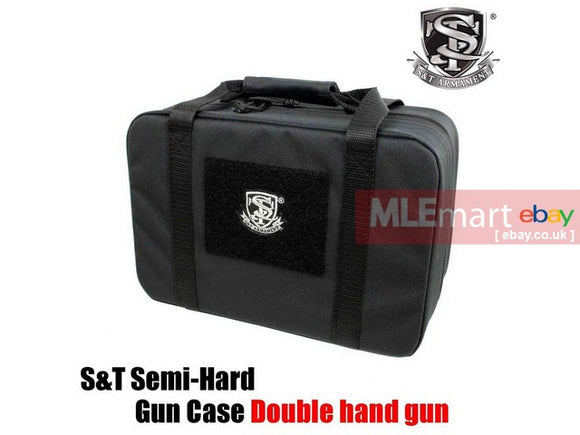 MLEmart.com - S&T Double Pistol Semi Hard Case Black (305x210x155mm)