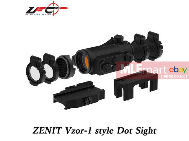 UFC ZENIT Vzor-1 Red Dot Sight with Low Mount and Riser (Black ...