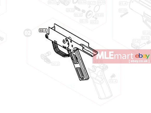 VFC G3A3 Steel Receiver Grip Frame ( 02-1 ) - MLEmart.com