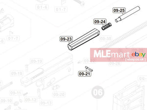 VFC G36C GBBR Bolt Parts ( 09-21 / 09-23 / 09-25 / 09-24 ) - MLEmart.com