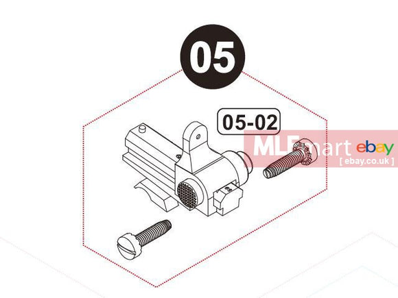 VFC FN FAL / LAR GBBR Rear Sight Assembly (05-2) - MLEmart.com