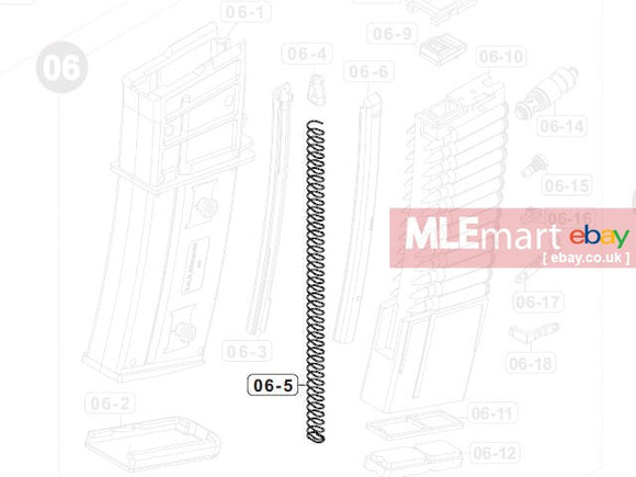 VFC G36C/ M110/ HK416/ M27 IAR/ GBBR Gas Magazine Follower Spring - MLEmart.com