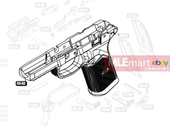 VFC FNX-45 GBB Frame (03-32) (Tan) (VGC8LRV011) - MLEmart.com