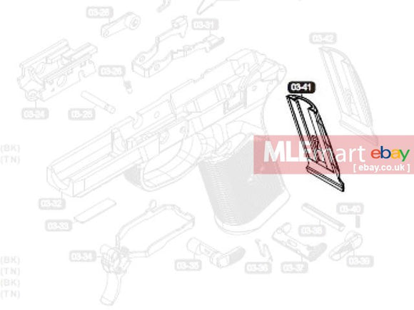 VFC FNX-45 GBB Standard-Cut Straight Backstrap (03-41) (Tan) (VGC8GRP031) - MLEmart.com