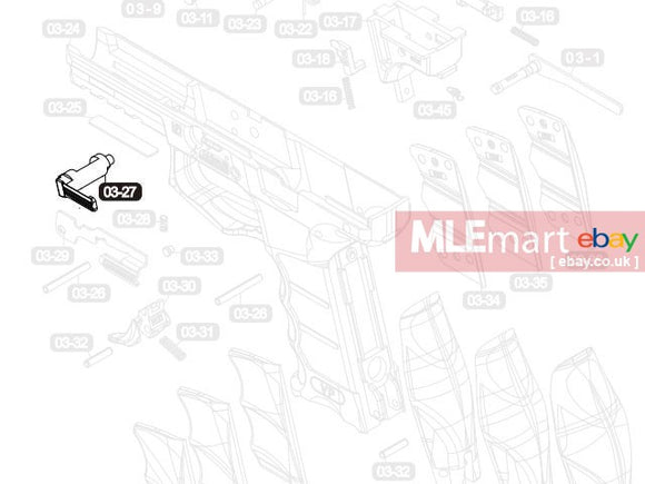 VFC VP9 GBB Disassembly/ Take Down Lever (VGCCLRV041)