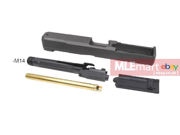 Wii Tech G17 Gen5 (T.Marui) CNC 6061 Aluminium EXT2 style slide set (-M14) (3552) - MLEmart.com