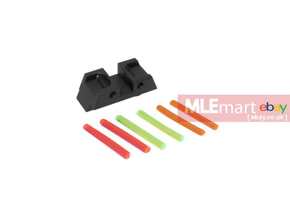 Wii Tech G17Gen5 (T.Marui) CNC 6061 Aluminium Fiber Optic Rear Sight (3527) - MLEmart.com