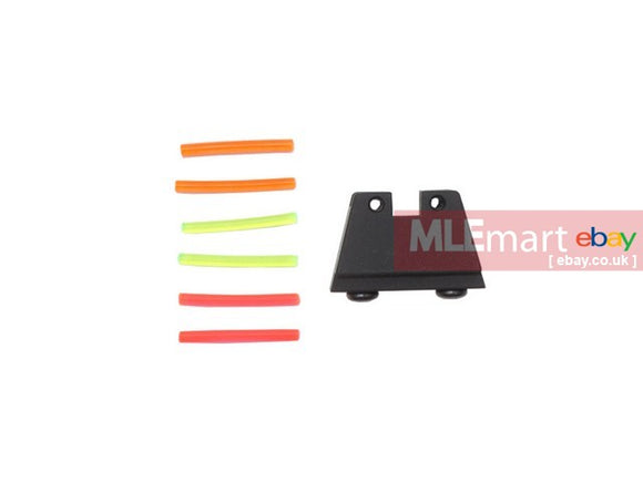 Wii Tech G17 Gen5 (T.Marui) CNC 6061 Aluminium Fiber Optic High Rear Sight (3528) - MLEmart.com