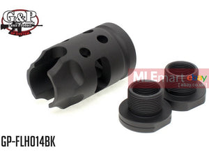 G&P MOTS Tac Style Flash Hider for Tokyo Marui M16 Series (14mm CCW) (Shorty) - BK - MLEmart.com