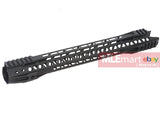 G&P MOTS II 16.2 Inch Upper Cut Keymod for Tokyo Marui M4 / M16 Series - Black - MLEmart.com