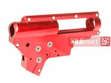 Army Force CNC 7075 Aluminum 8mm QD Ver.2 Gearbox Shell (Red) - MLEmart.com
