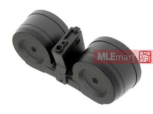 Dboys AEG M4 / M16 2500 rds Plastic Dual-Drum C-Mag (4xAAA Battery NOT Included, Sound Control) - MLEmart.com