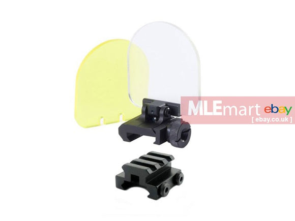 ACM Flip-up Sight Lens Protector w/ 3-slot Raiser - MLEmart.com