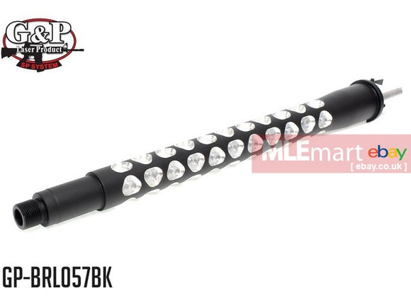 G&P 11 inch Aluminum Triangle Pattern Taper Outer Barrel for G&P Taper Metal Body (14mm CW) - Bl - MLEmart.com