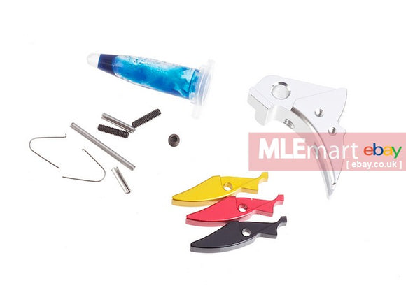 MLEmart.com - Guns Modify Aluminum Trigger for Tokyo Marui G Series - STD Style Ver 3 - Silver