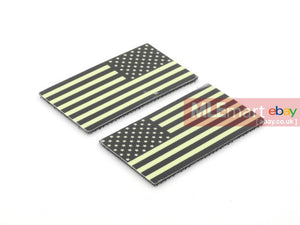 ACM Dummy IR PVC Standard Pair US Flag Hook-and-Loop Patches (80mm x 45mm) - MLEmart.com