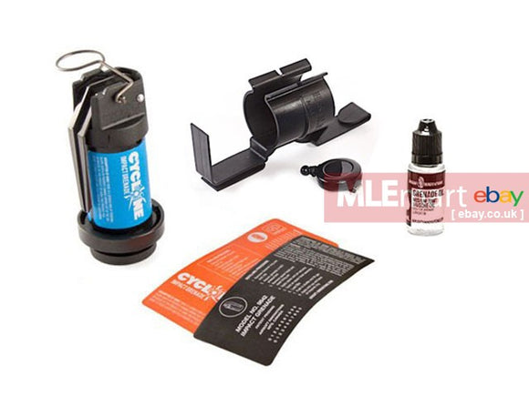 Airsoft Innovations Skirmisher Cyclone Impact BB Grenade with HANN Banger Clip (Black) - MLEmart.com