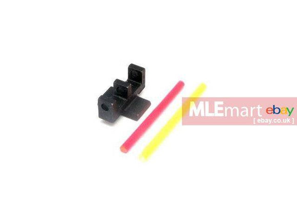 5KU Glow Fiber Sight Type 1 for Marui Hi-Capa GBB (Red & Yellow) - MLEmart.com