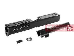 5KU CNC Slide and Barrel Kit Type 5 for Marui G17 GBB (Black) - MLEmart.com