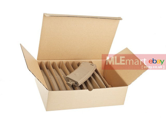 G&P Ball Ball Mid-Cap (130rds) Magazine w/Handle (DE) for Tokyo Marui M16 Series (10pcs / Set) - MLEmart.com