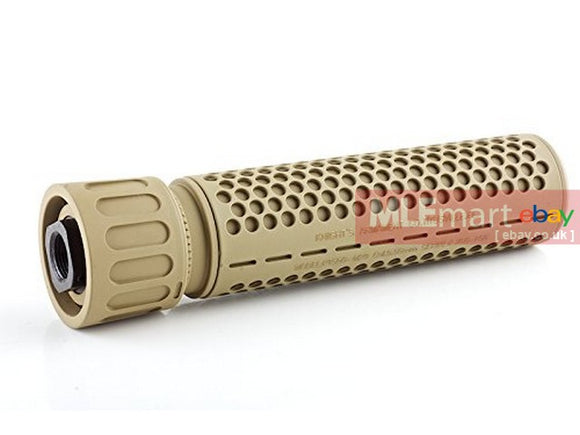 MLEmart.com - Knight's Armament Airsoft (Madbull) 556 QDC Airsoft Suppressor w/ QD Function (14mm CCW) - Tan