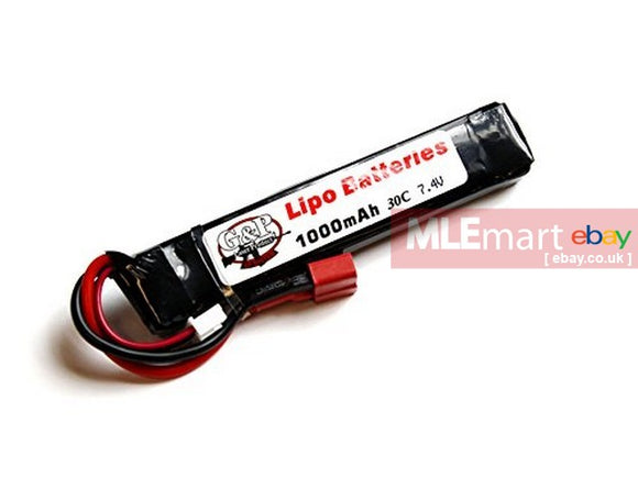G&P 7.4V 1000mAh (20C) LiPo Lithium Polymer Battery (Deans Connector) - MLEmart.com