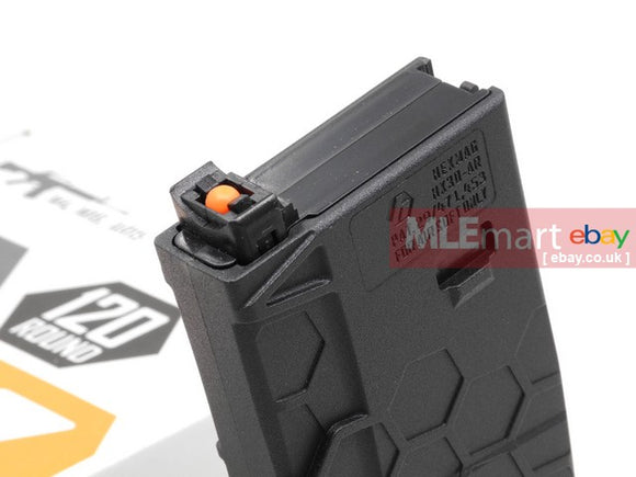 Dytac Hexmag Licensed Polymer 120rd Magazine for Systema PTW (Black - box of 5) - MLEmart.com