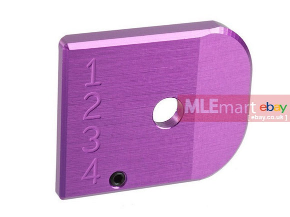 UAC CNC Aluminum Magazine Number Base (Type B) for Tokyo Marui Hi-Capa - Purple - MLEmart.com