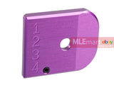UAC CNC Aluminum Magazine Number Base (Type B) for Tokyo Marui Hi-Capa - Purple - MLEmart.com
