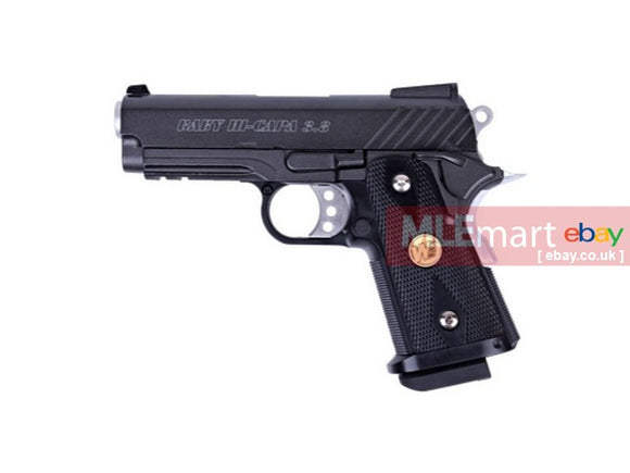 WE Baby Hi-Capa 3.8 Type 8 Full Metal GBB Pistol-BK