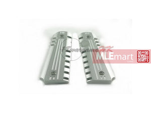 Army Force CNC Aluminum Pistol Grip Panels For M1911 GBB (Silver) - MLEmart.com