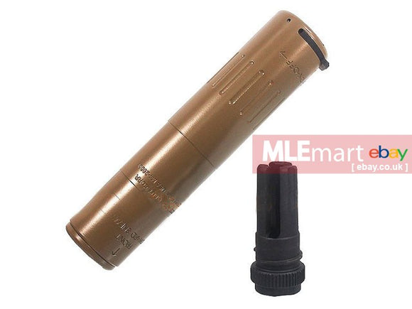 ACM M4-2000 Airsoft Dummy Suppressor with Flash Hider (14mm CCW) (DE) - MLEmart.com