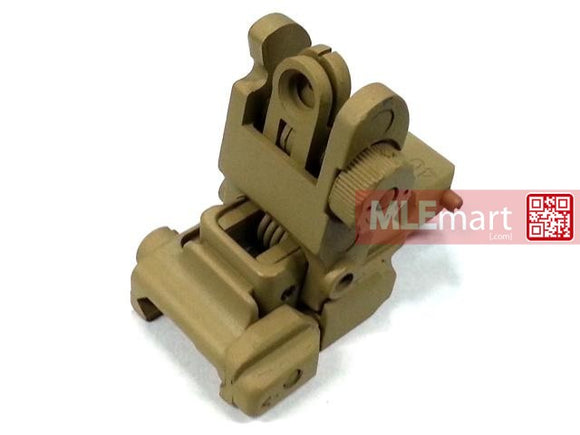 Army Force Flip Up Rear Sight (Tan) - MLEmart.com