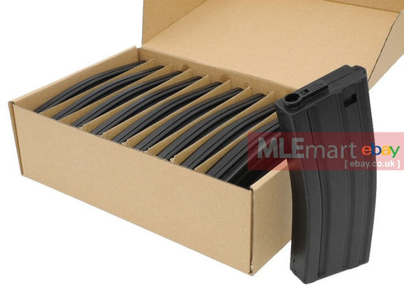 ACM 140 rds Nylon-Reinforced Plastic Mid-Cap Magazine for M4 / M16 AEG (Black, Box of 10 - Value Pack) - MLEmart.com