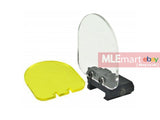 ACM Rail Mount Foldable Flip-Up Polycabonate Sight Lens Protector (1x Clear, 1x Yellow) - MLEmart.com