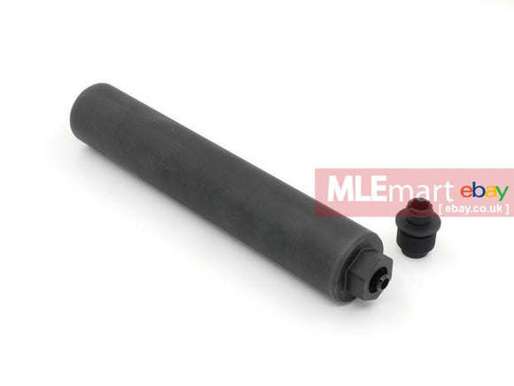 Airsoft Artisan SF / G Style 762 Silencer with Range-up Adapter Kit - 35mm x 220mm - BK (Marui VSR-10) - MLEmart.com